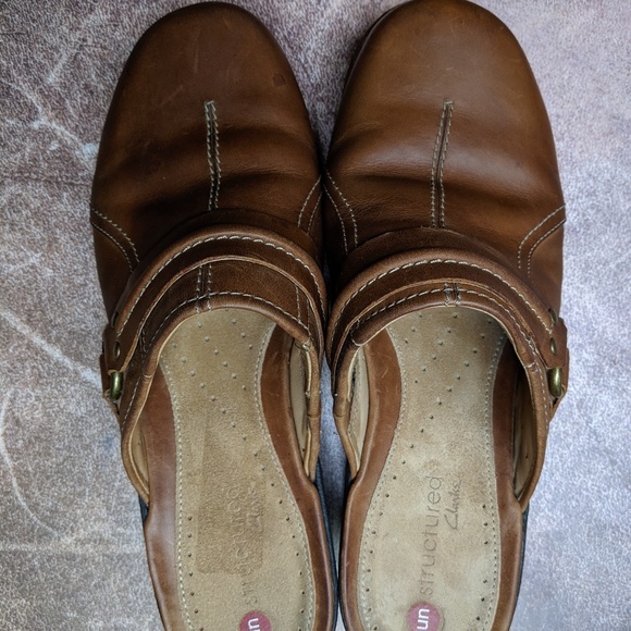 Clark's unstructured leather mules - Picture 3 of 7